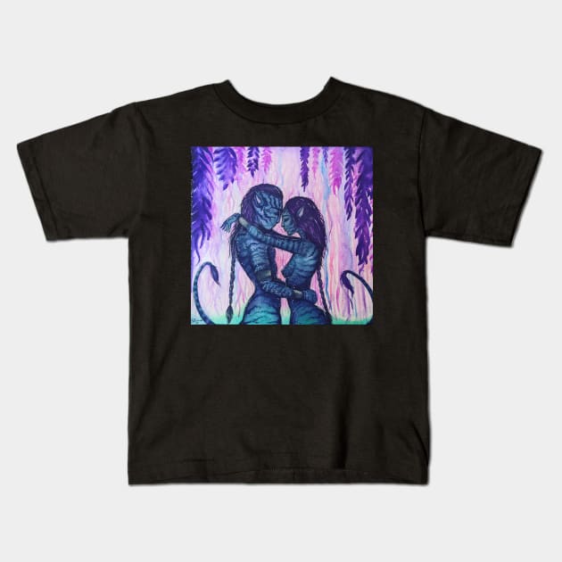 Jake Sully and Neytiri! Na'vi Kids T-Shirt by Hoffling